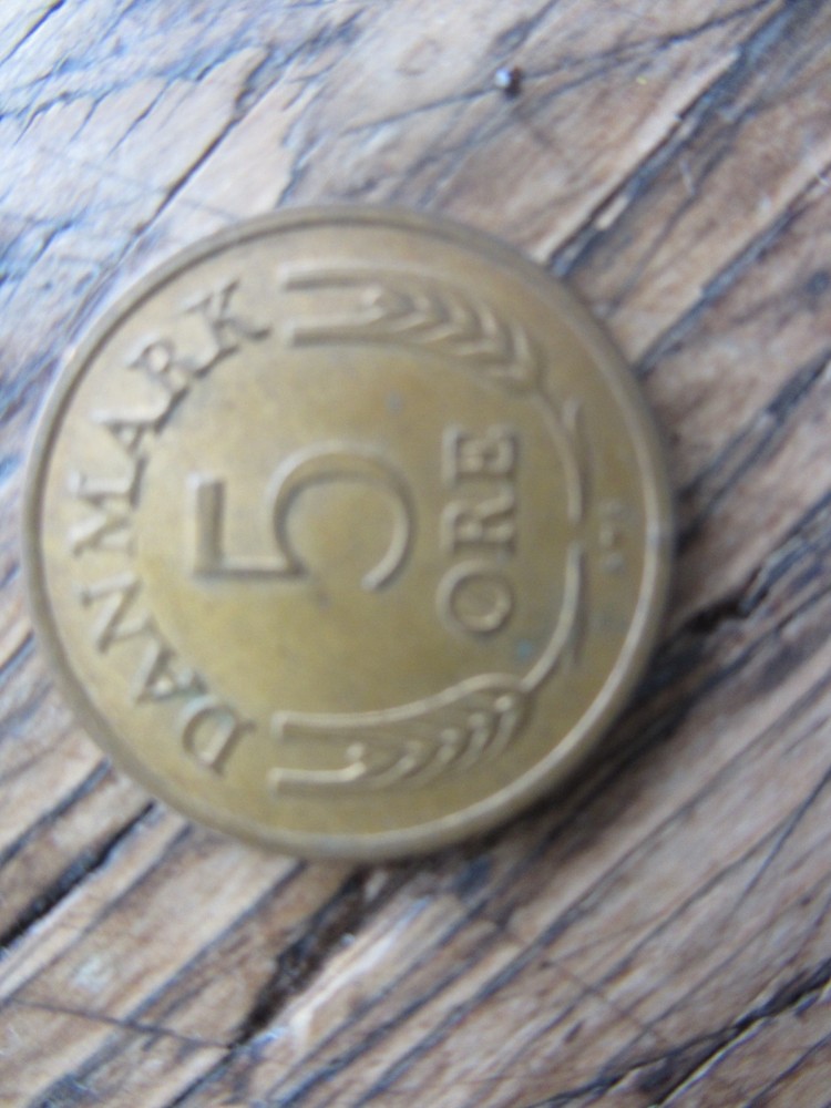 1972 Danish Coin 5 Ore Denmark