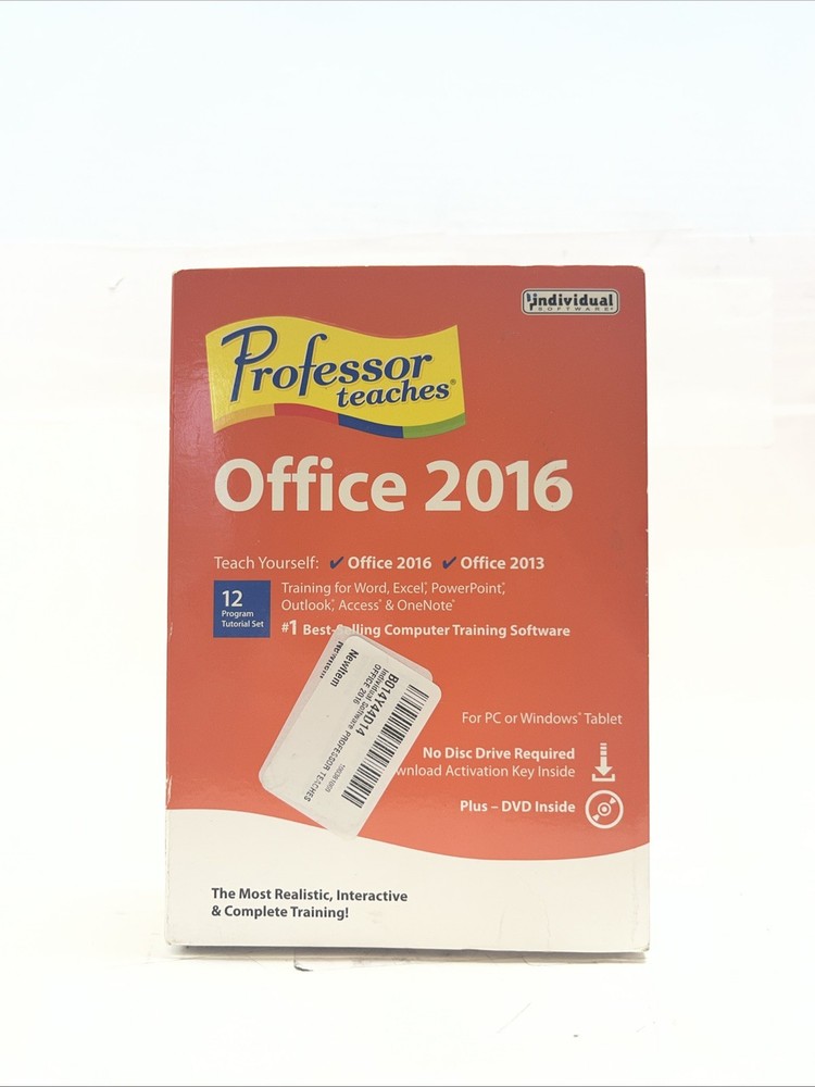 Individual Software Professor Teaches Office 2016