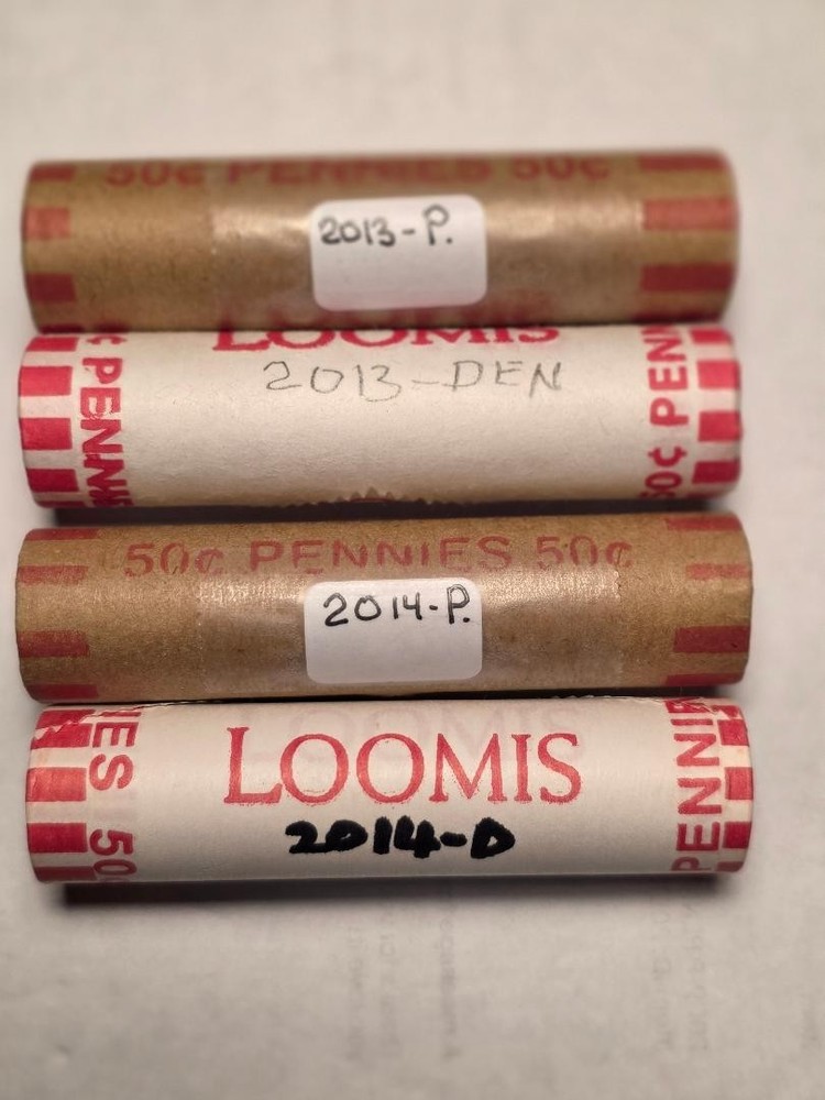 2013 & 2014 PD SHIELD PENNY ROLLS BU 4 TOTAL