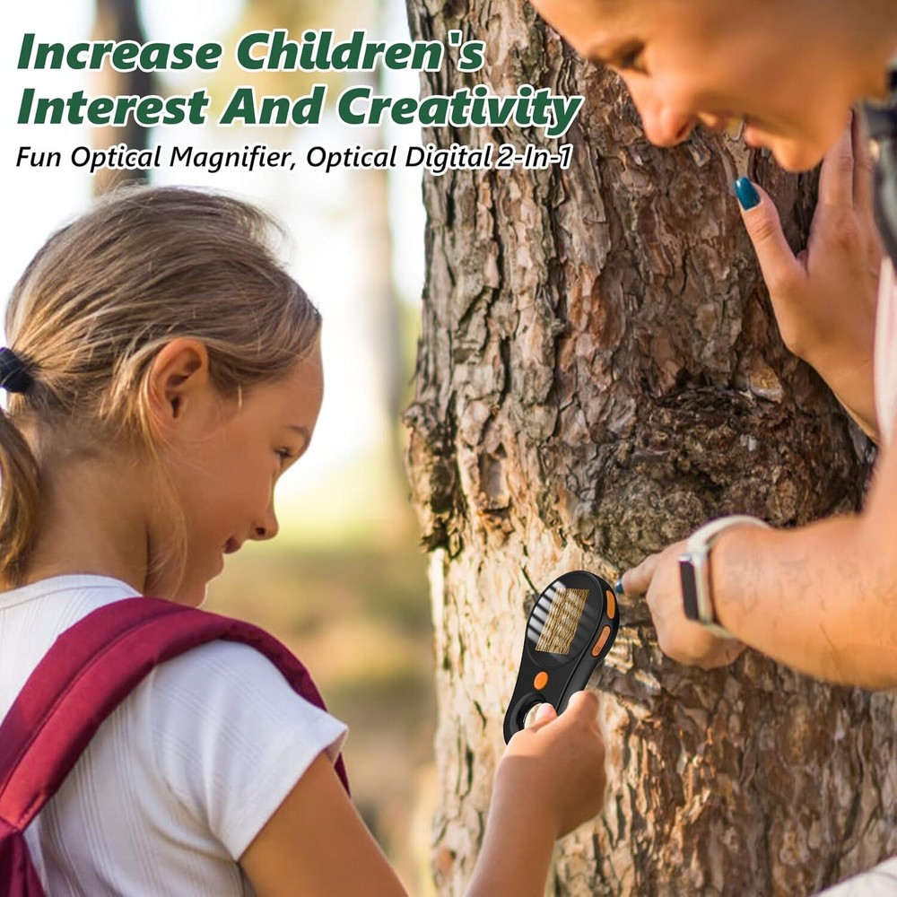 Portable Microscope with 8 LEDs 500x Mini Microscope with Optical Magnifier Gift