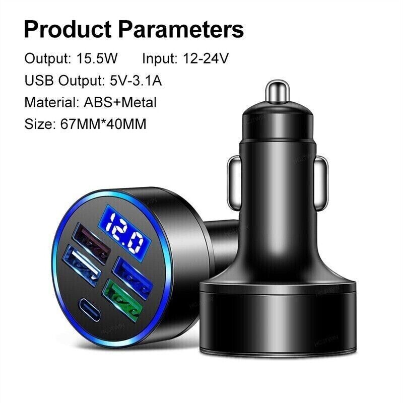 12V Digital LED Display Voltmeter Voltage Gauge Panel Meter For Car Motorcycle
