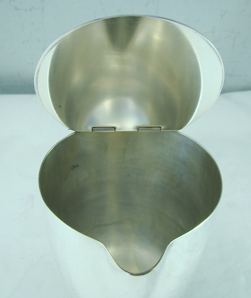 WMF Silverplate Art Deco Black wrapped Handle Mini Coffee Pot