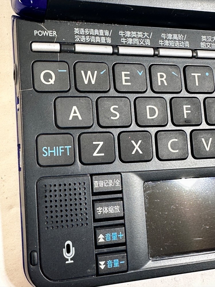 Casio E-F200 electronic dictionary Tested Working Cobalt Blue