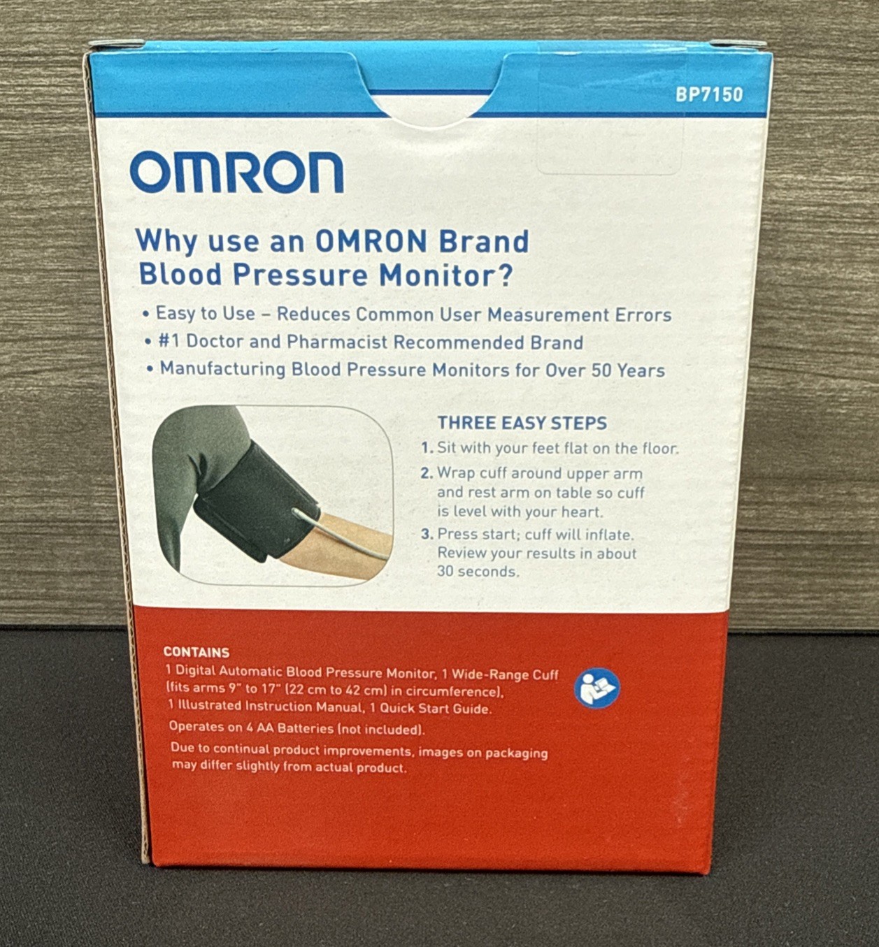 Omron 3 Series Blood Pressure Monitor BP7150 Upper Arm Automatic Digital