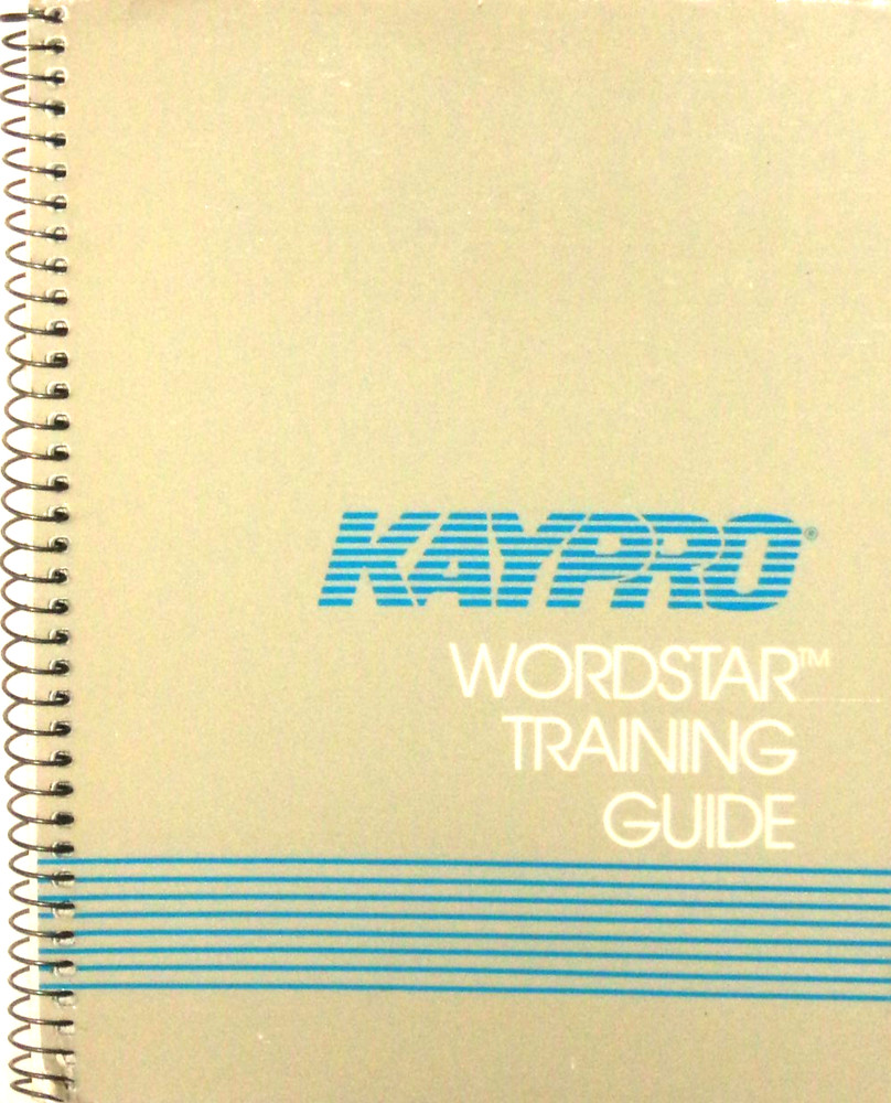 Kaypro Wordstar Training Guide 1983 2nd ed. Revised Incl Command Card NF-