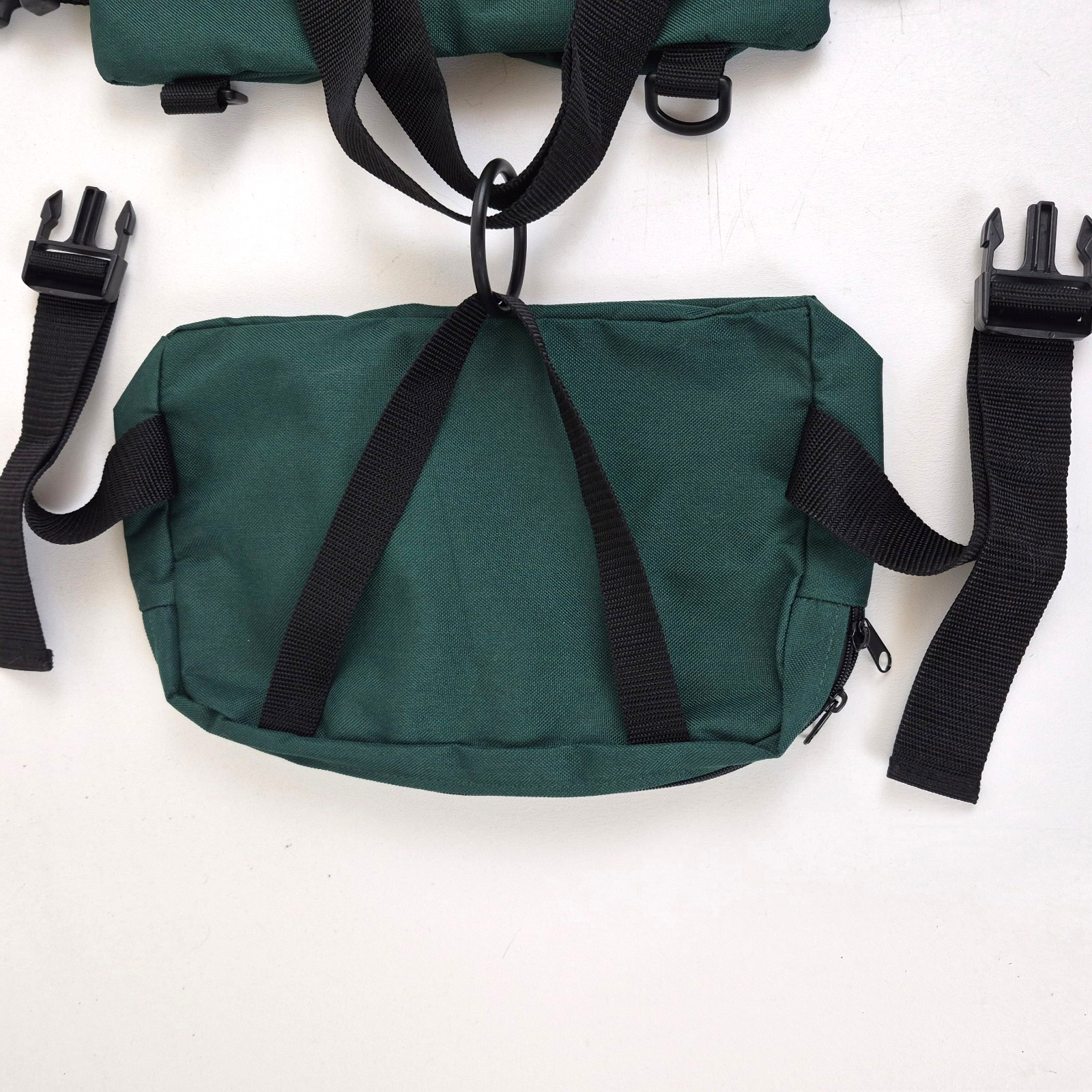 Allen Fly Fishing Waist Pack System Green Hip Pack w/ Side Pouches & Fly Patch