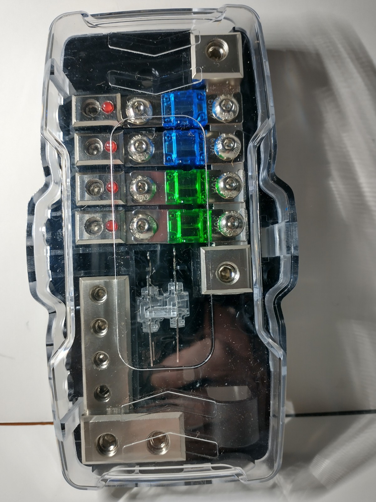 Car Audio 12 Volt 4 Way Power Distribution Block Set, 0/4 Input 4/10 Output New