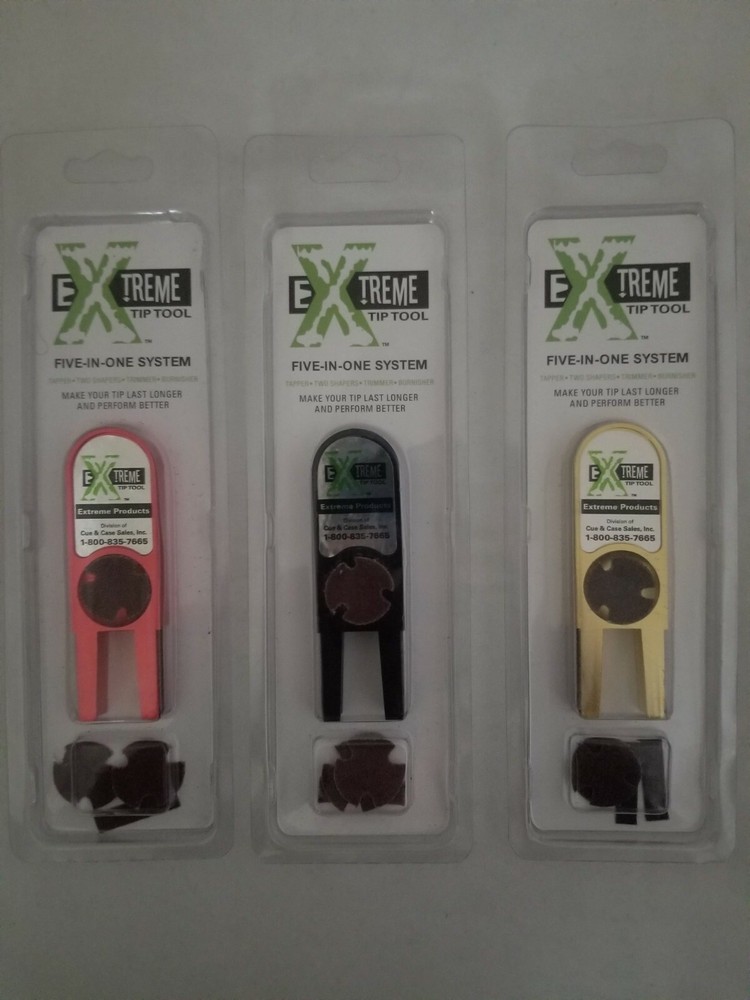 Extreme Pool Cue Tip Tool / Five-In-One System