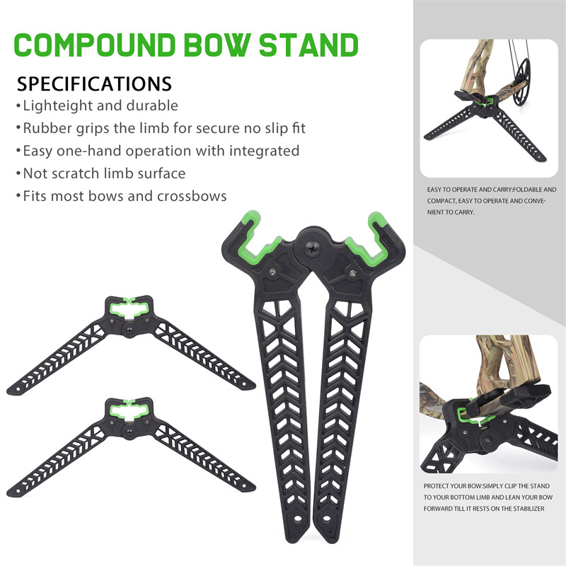 Sturdy Bow Stand for Compound Bows, Universal Lightweight Kickstand Long