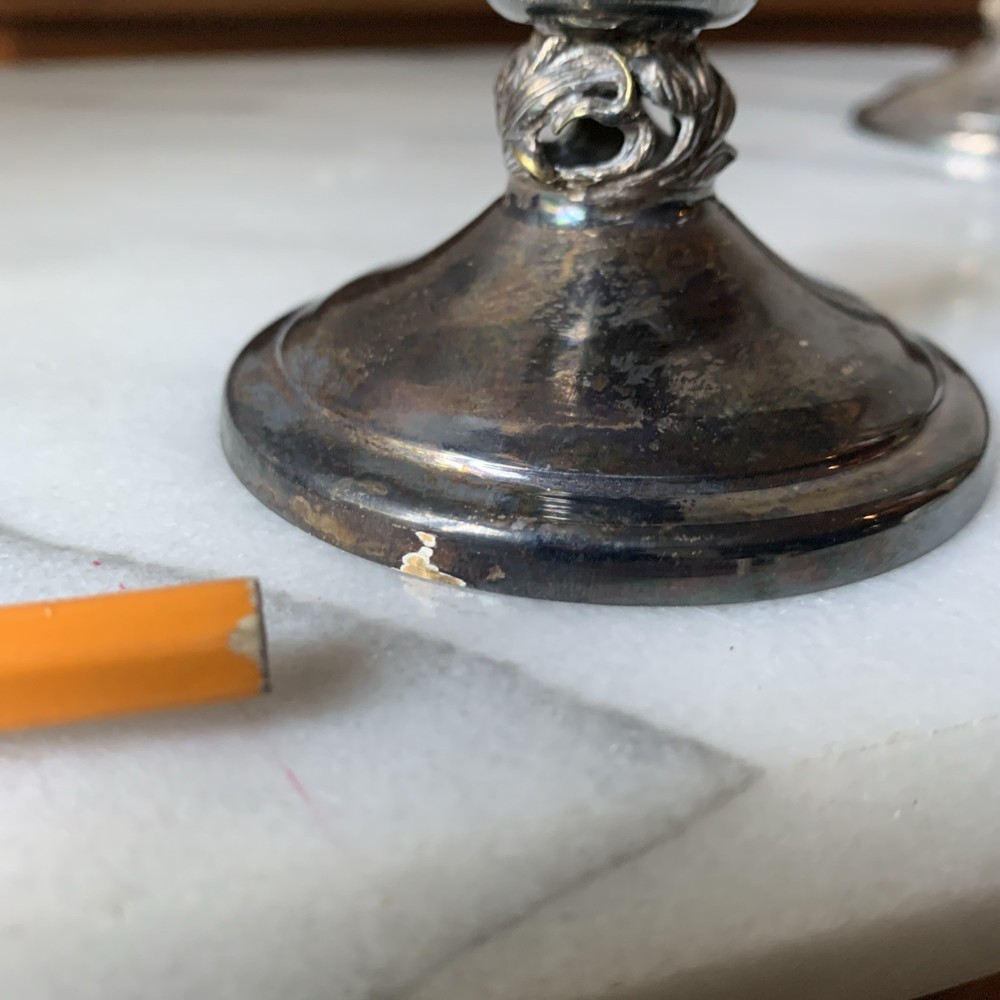 Partial Silver Boardman Candlesticks - Use Or scrap - 248 Grams
