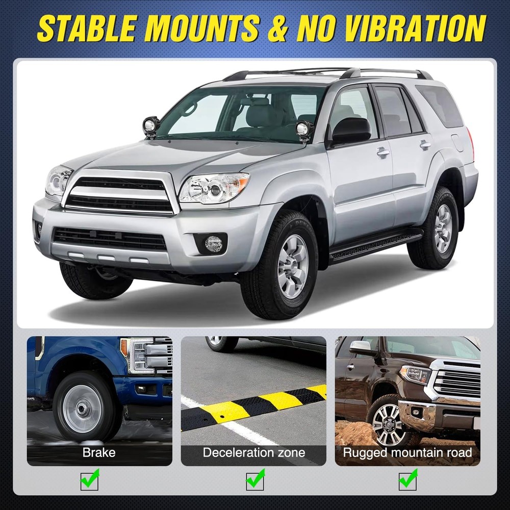 Nilight Ditch Light Brackets Hood Hinges Mount Bracket Kit for Auxiliary Offroad