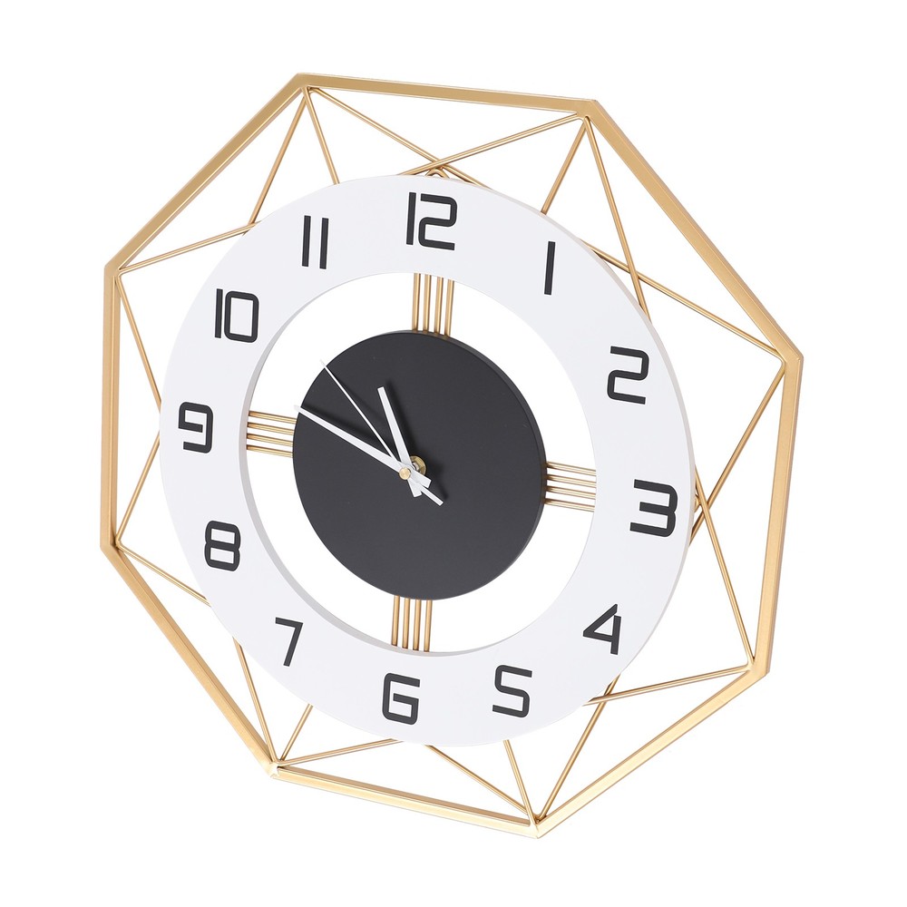 Decorative Wall Clock for Home- Noiseless Sweep Movement, High-Temp Baking Paint