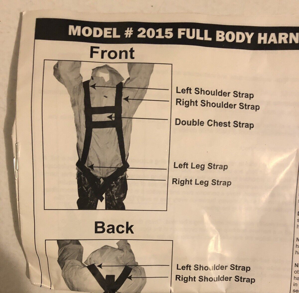 USMC Primal Vantage Co. Full Body Harness Components Model #2015 NEVER USED!