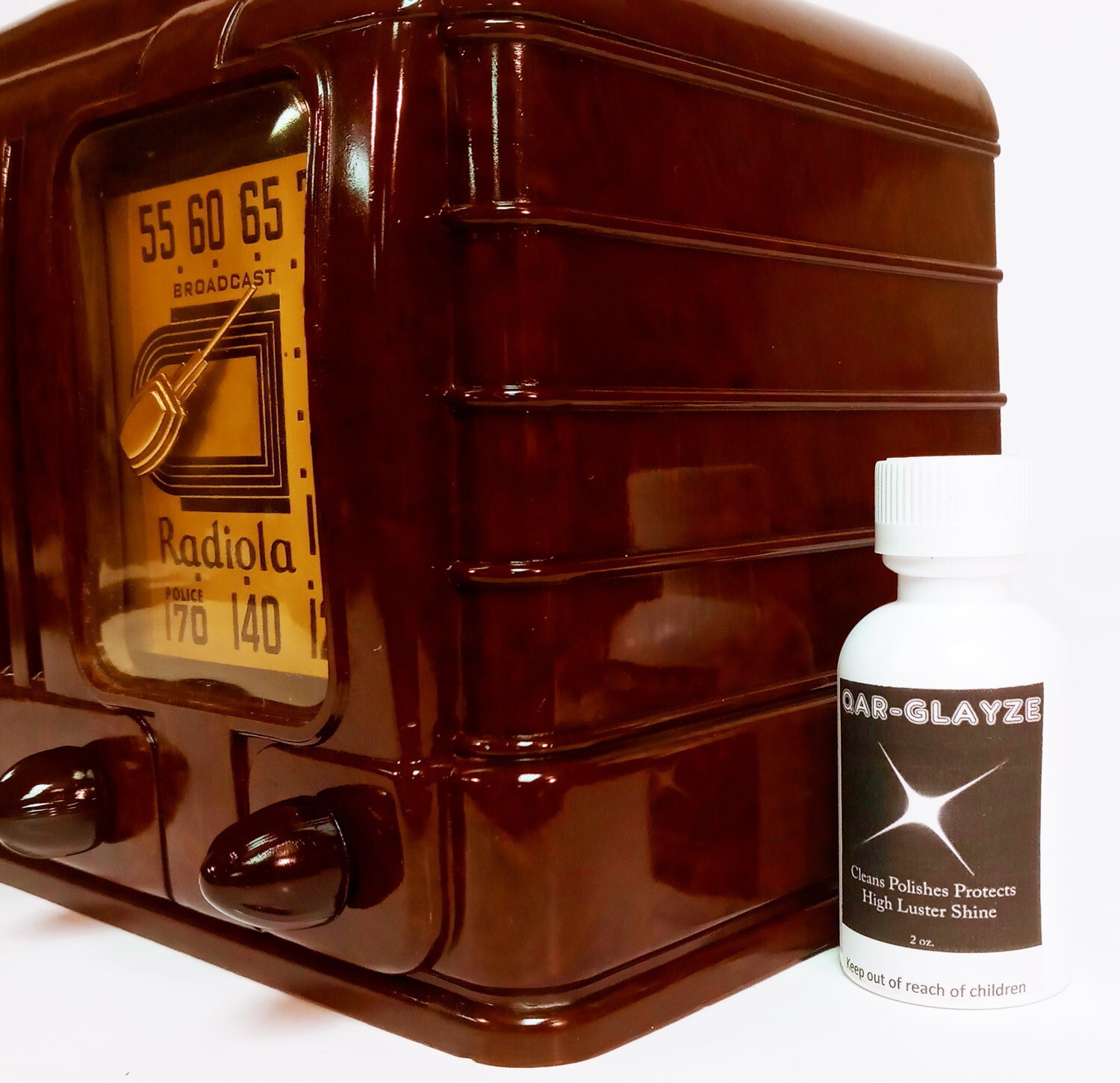 Bakelite Polish & Wood Polish- High Luster Shine, Cleans & Protects! 2oz