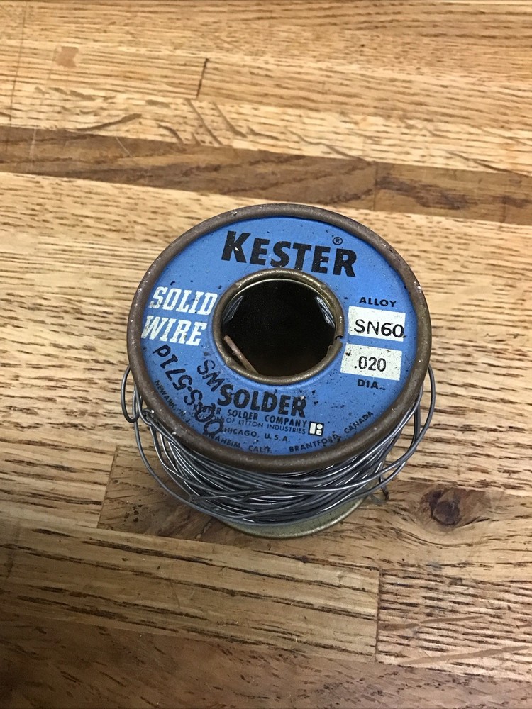 Kester, SN60,DIA .020 QQ-S-571d  Solid Wire 16 oz. Spool