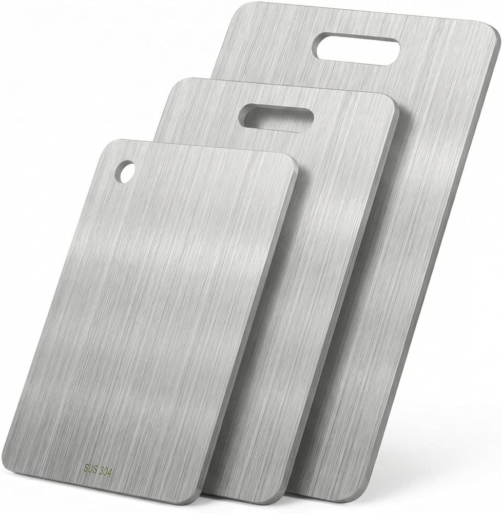 Titanium Cutting Board Double-Sided Titanium Cutting Boards for Kitchen Camping