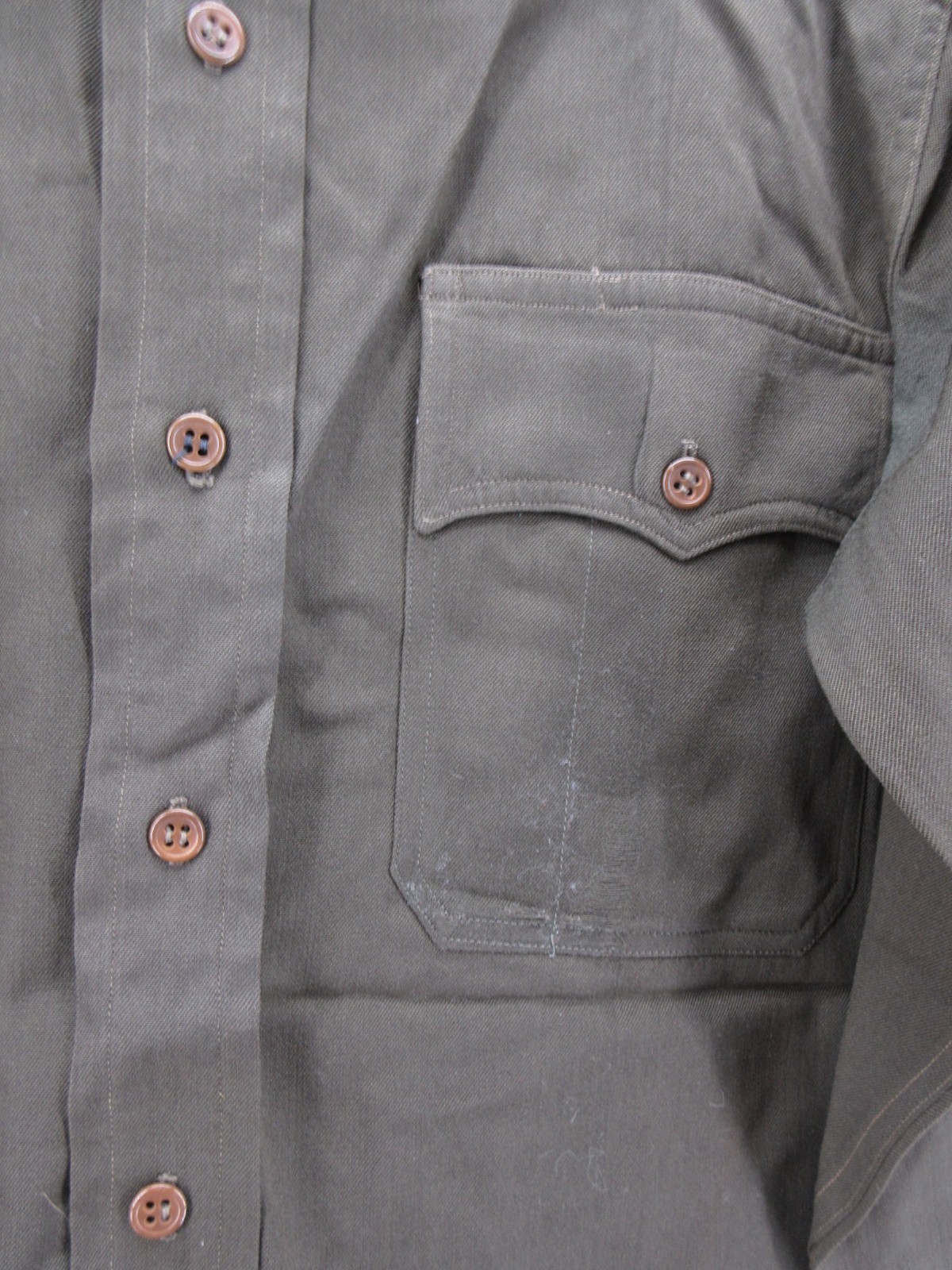 VTG WWII US Army Shirt Small Green Air Force USAAF Uniform Military Wool 1940s *