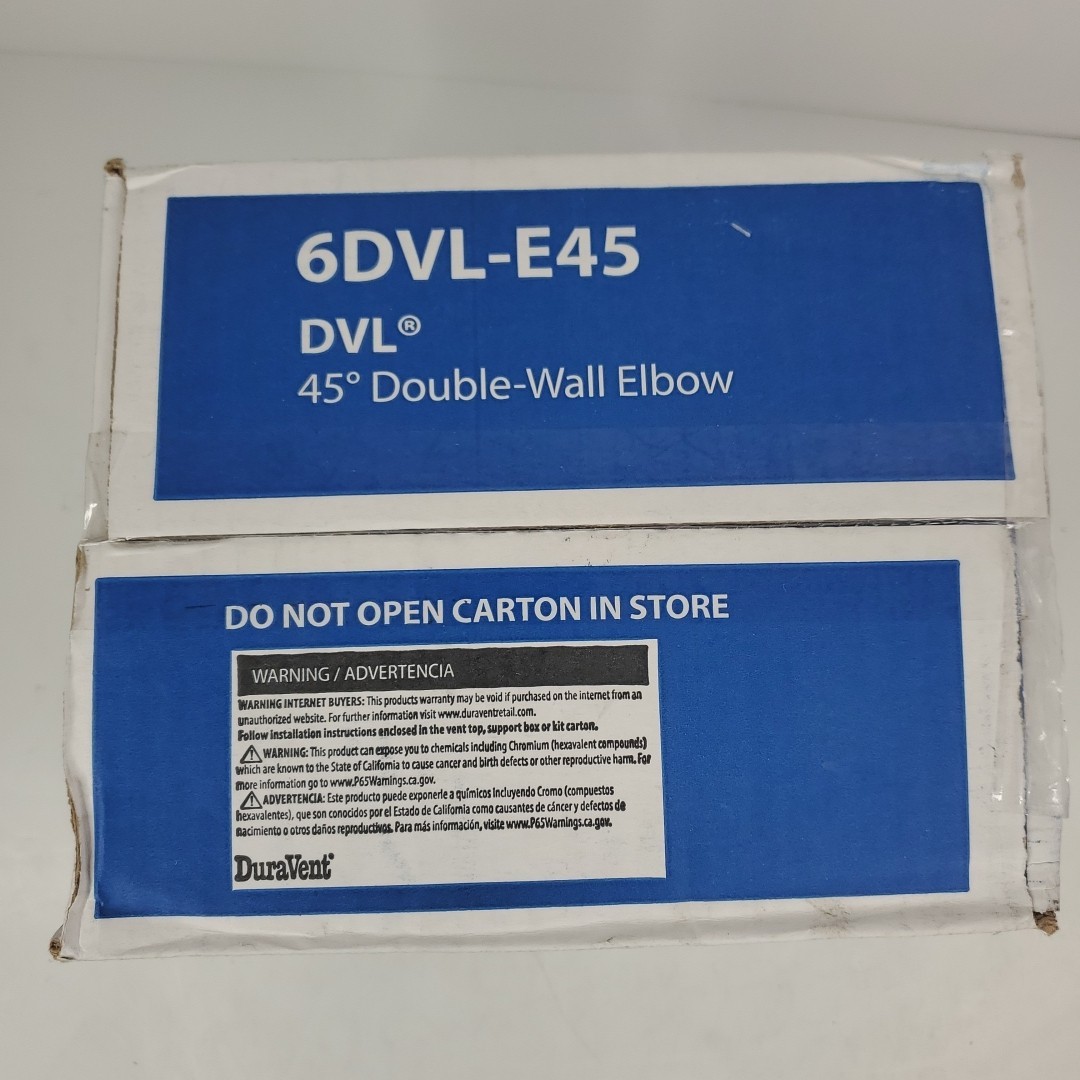 DuraVent DVL 6" Double-Wall adjustable 45 Degree Elbow - Black