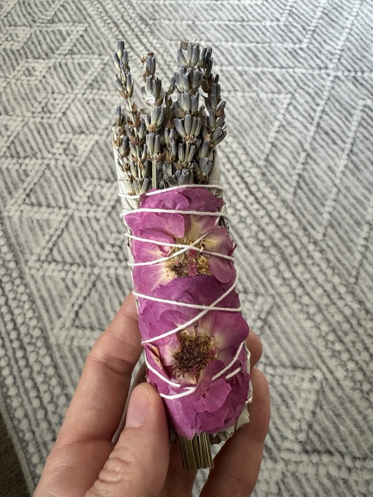 Sage Bundle with Dried Flowers