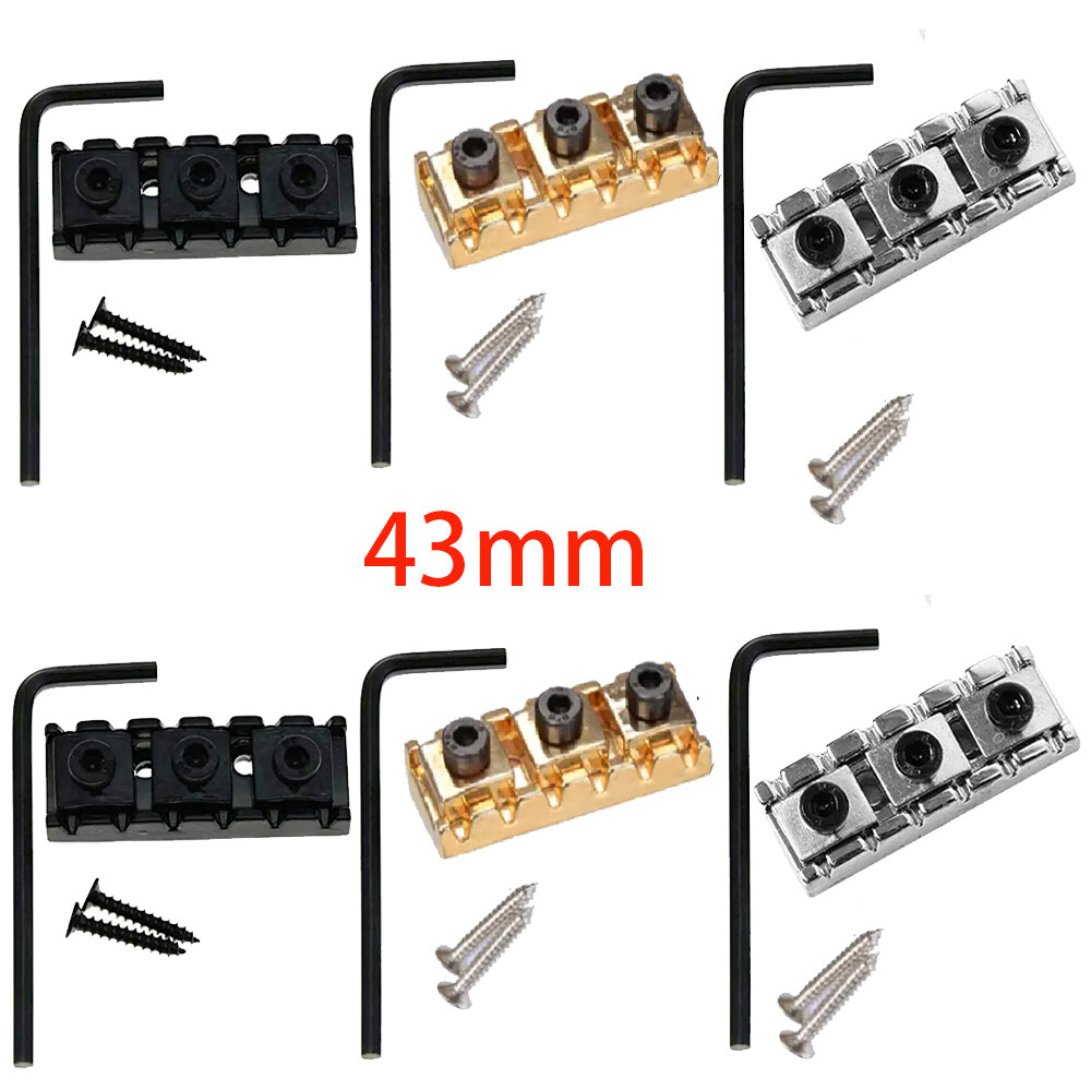 2 Sets Guitar Locking Nut 43mm String Lock For Floyd Rose Tremolo Bridge US