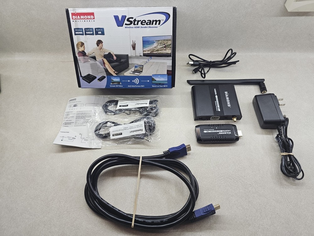 Vstream Diamond VS100 Wireless HDMI Transmitter and Receiver 150ft/45m Plug&Play