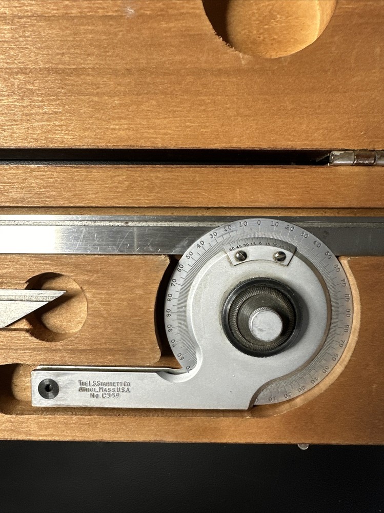 Starrett C359 Precision Universal Bevel Vernier Protractor Machinist Tool Maker