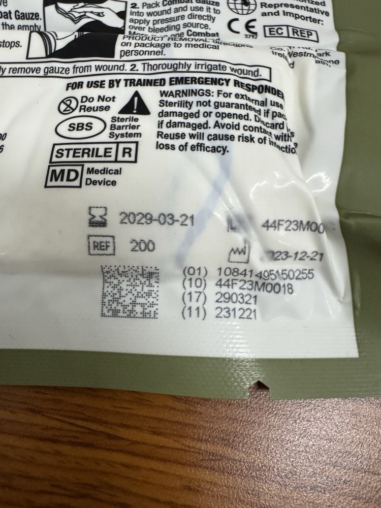 Quick Clot Combat Gauze Twin Pack IN DATE