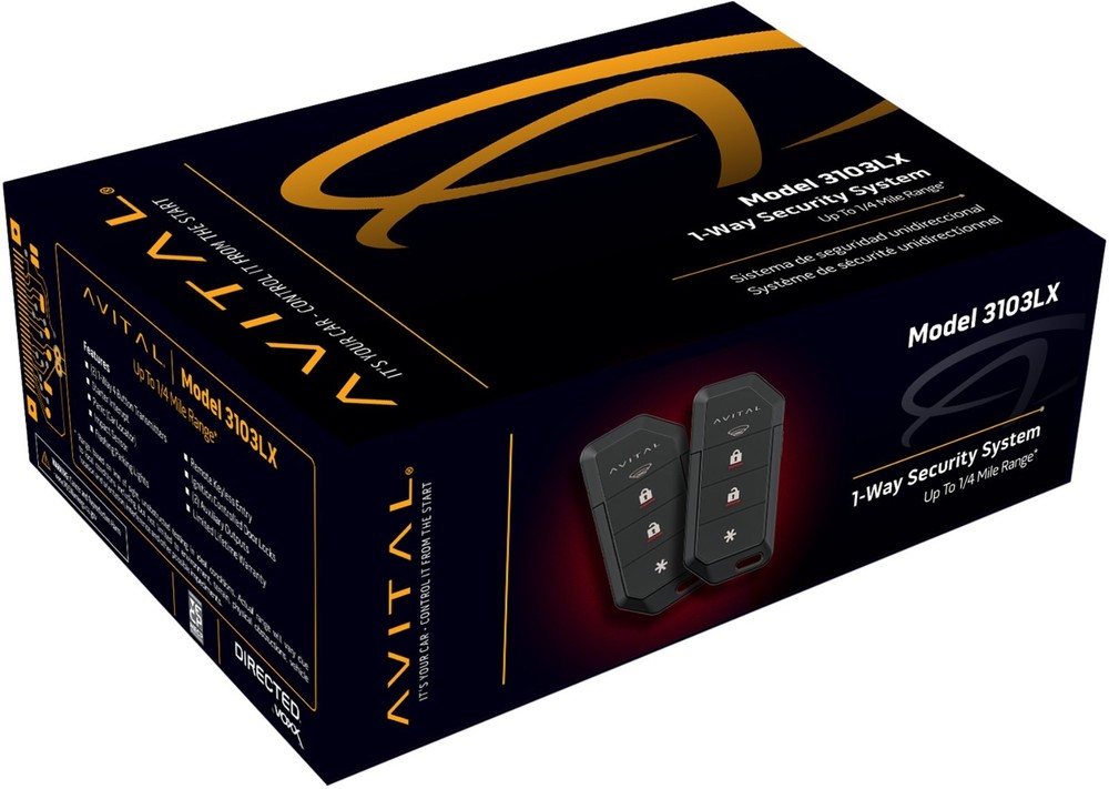 Avital 1-Way Vehicle Security System with Keyless Entry