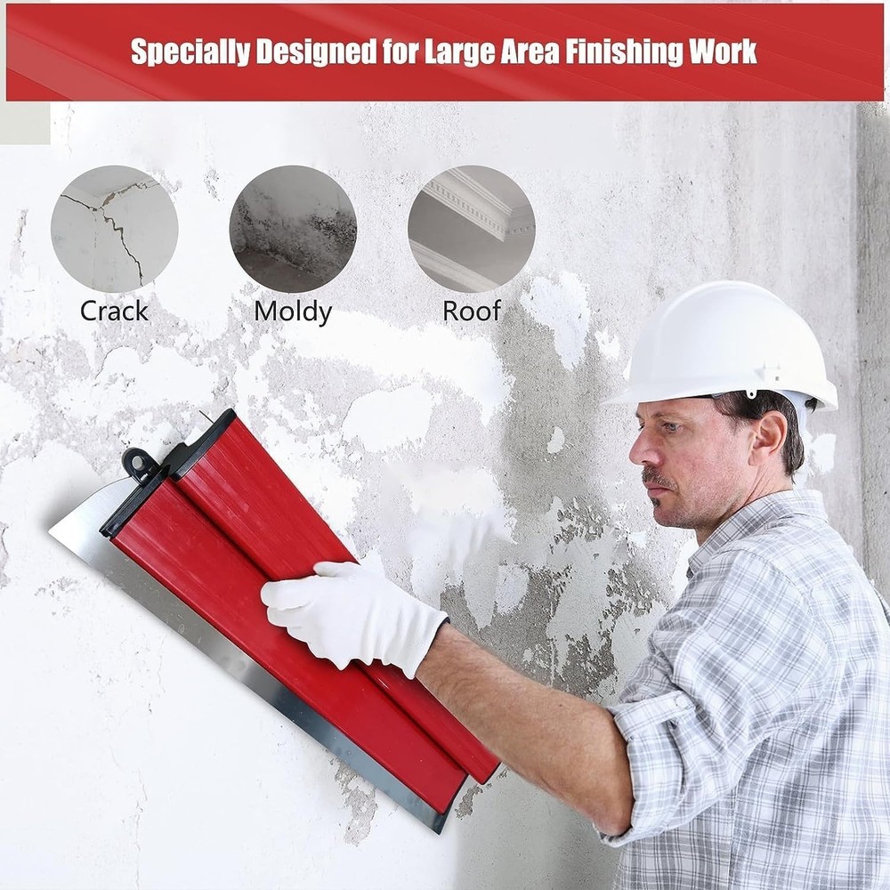 Versatile 24 Inch Drywall Skimming Blade with Replaceable Blade System