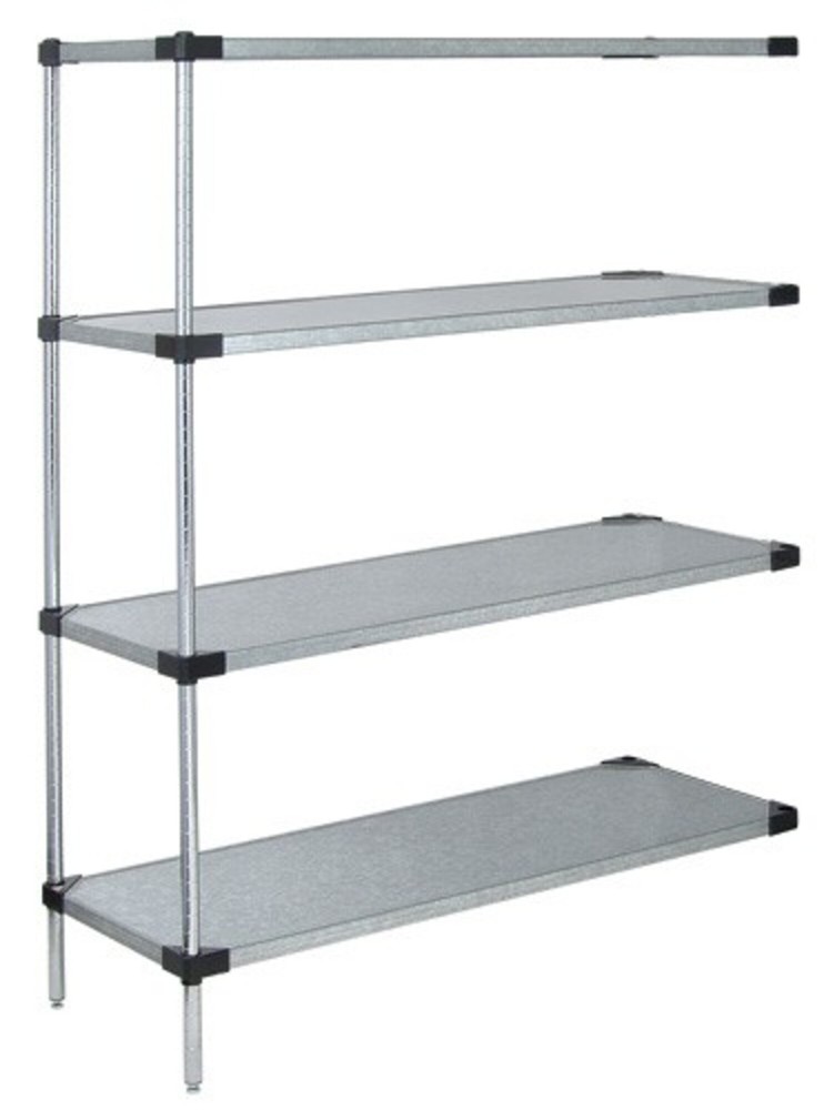 Quantum Storage Systems - Ad63-1854sg - Galvanized 4 Solid Shelf Add-on Kit 63in