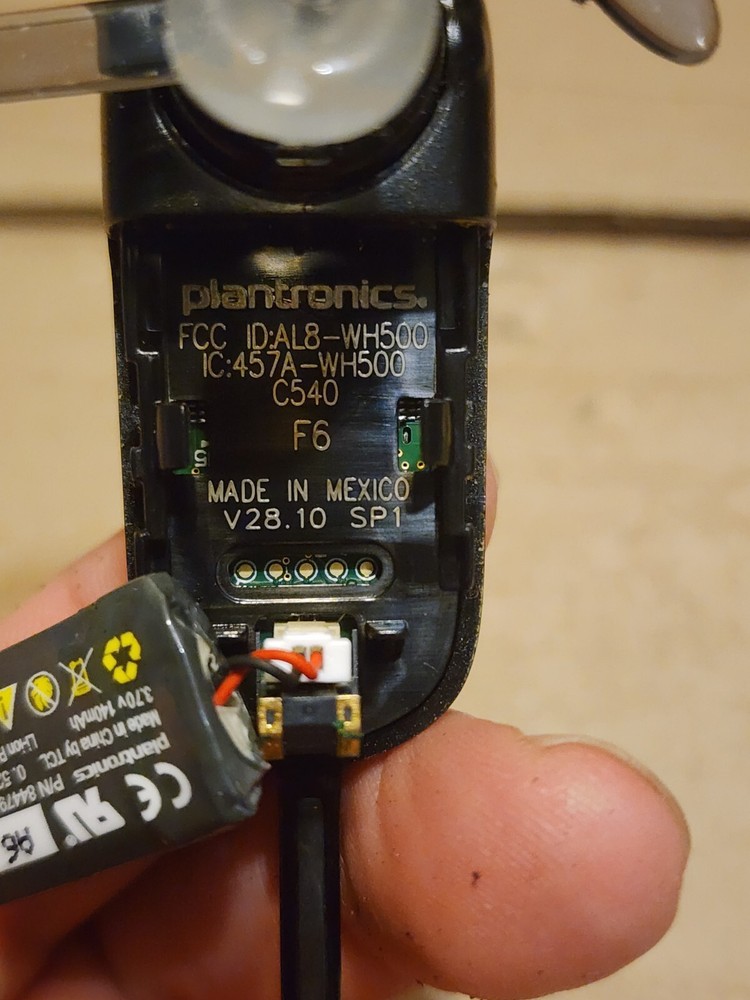 OEM Plantronics WH500 Wireless Bluetooth Add or Replacement Headset w/Battery