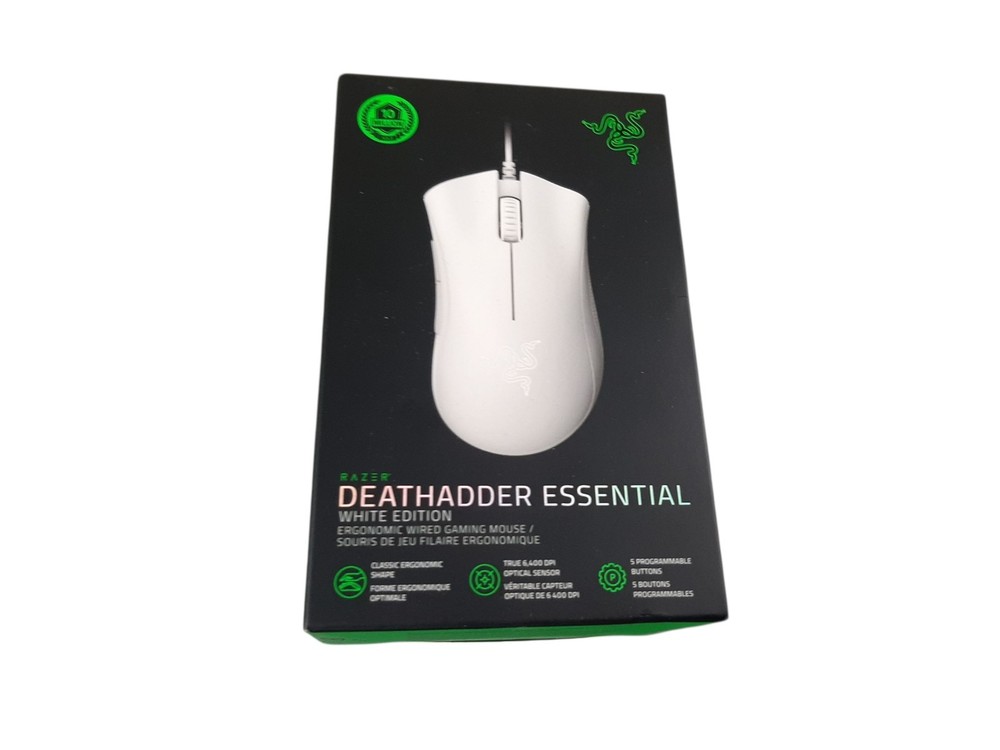 Sealed! Razer DeathAdder Essential Wired Gaming Mouse Optical Sensor 6400 DPI WH
