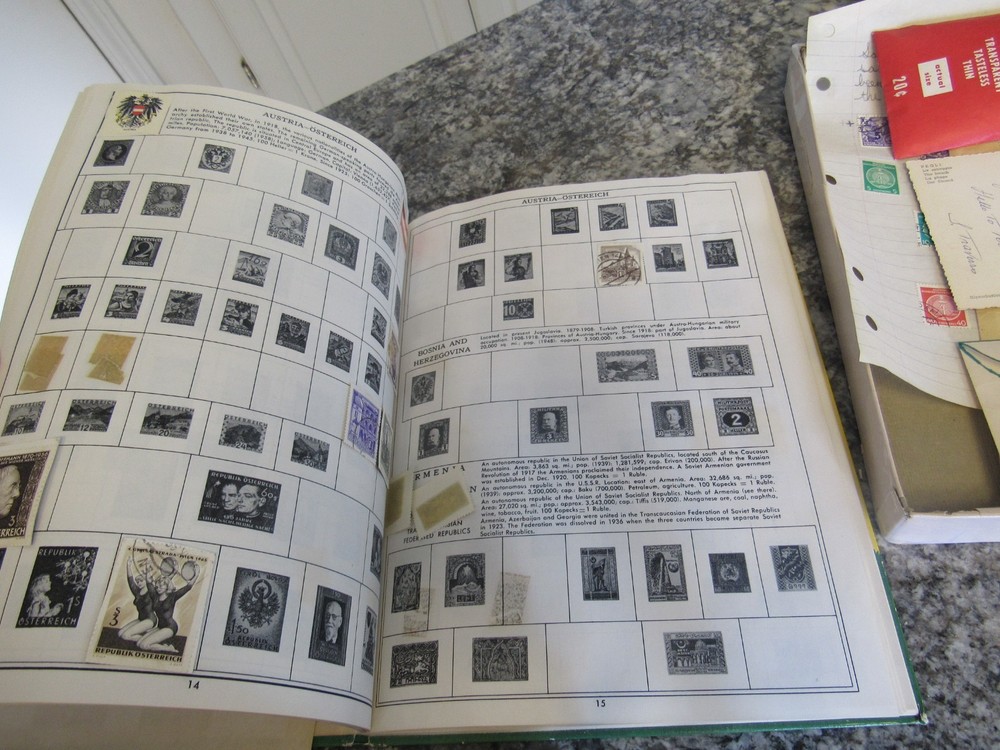 My First Stamp Album Vintage 1960 Minkus Publications Includes Many Stamps