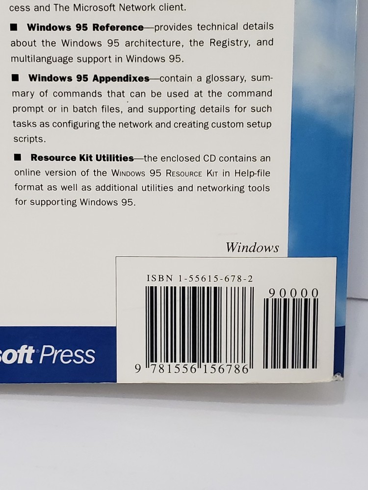 Microsoft Windows 95 Resource Kit Professional Edition CD-ROM Microsoft Press
