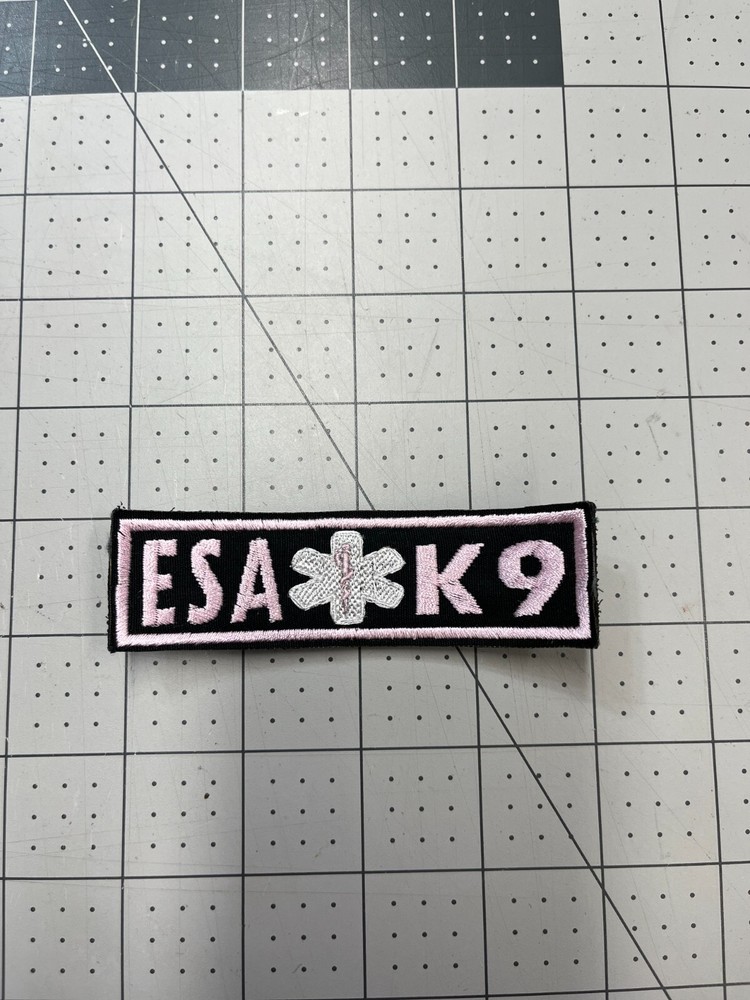 ESA K9 VEST PATCH HOOK BACK 4" X 1"