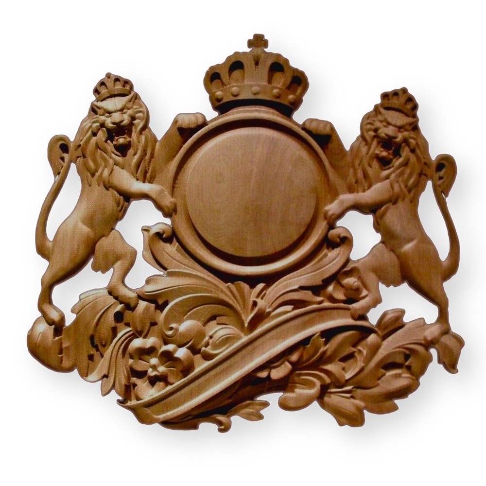 Coat of Arms solid hardwood wall plaque