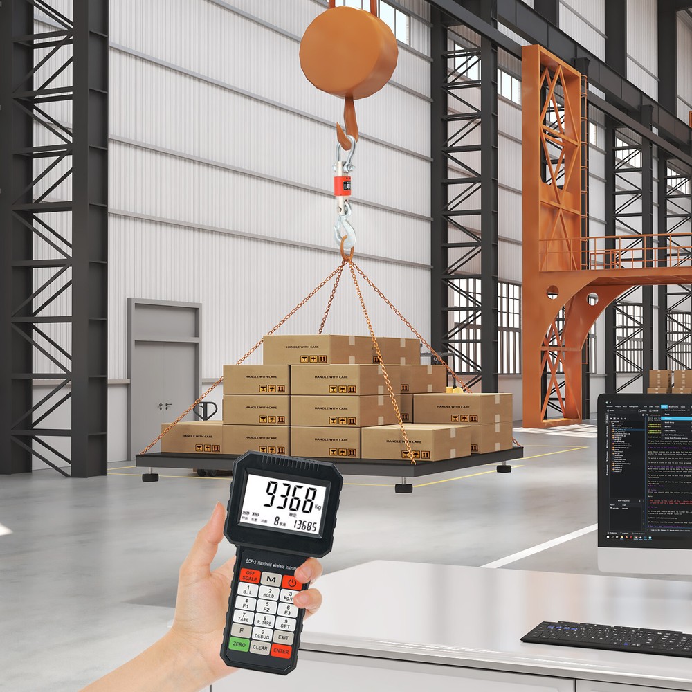 10T Wireless Digital Electronic Hanging Crane Scale Remote Control Crane Scale