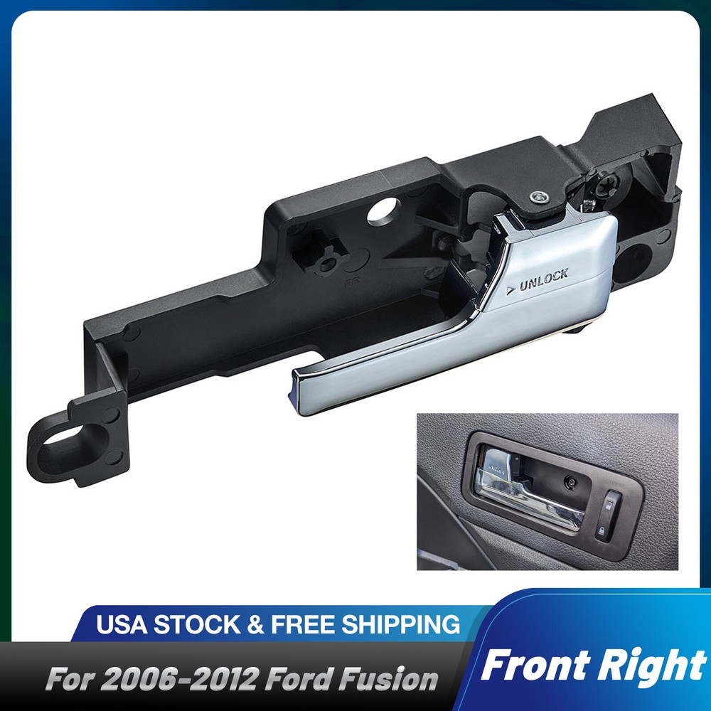 Chrome Inner Inside Door Handle Front Passenger Side For 2006-2012 Ford Fusion