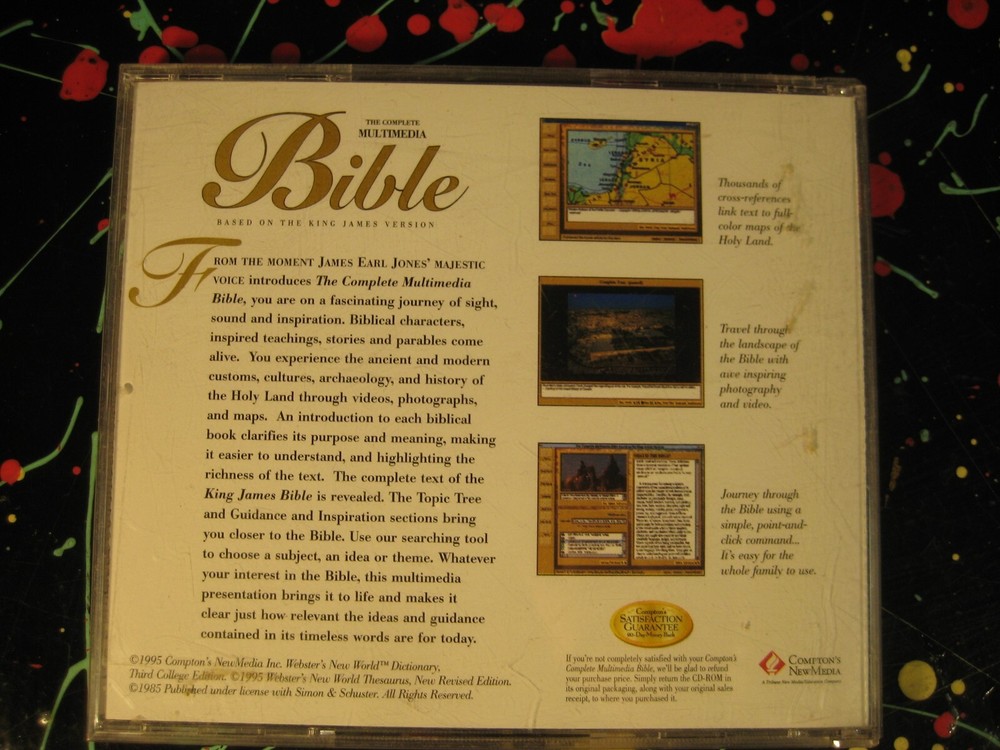 Complete Multimedia Bible (King James Version) for Windows 95 PC CDROM Comptons
