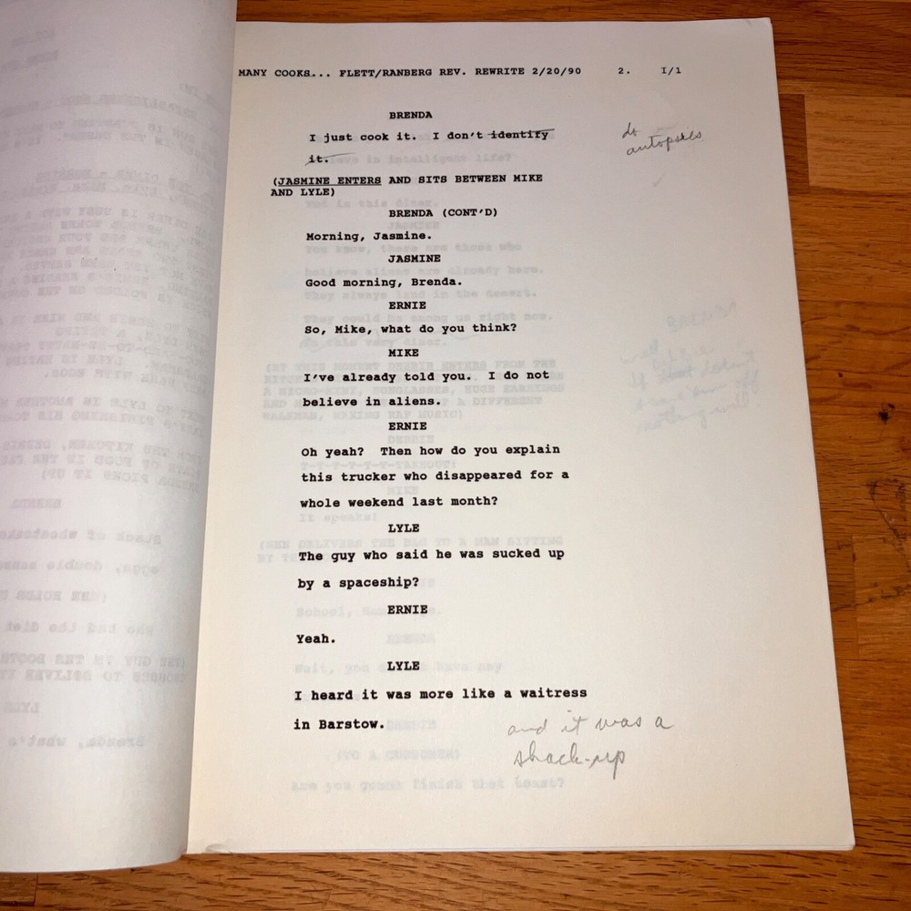 BAGDAD CAFE ('90) 9-Script Sandy Krinkski Story Editor Archive w/NOTES + COA!