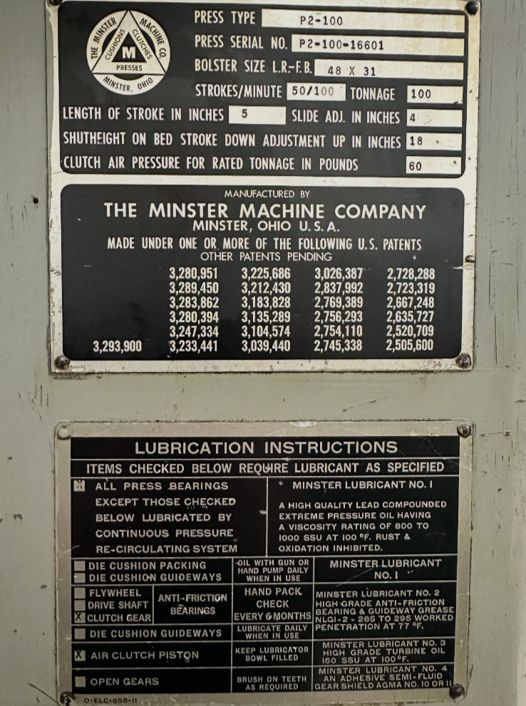 MINSTER P2-100-48