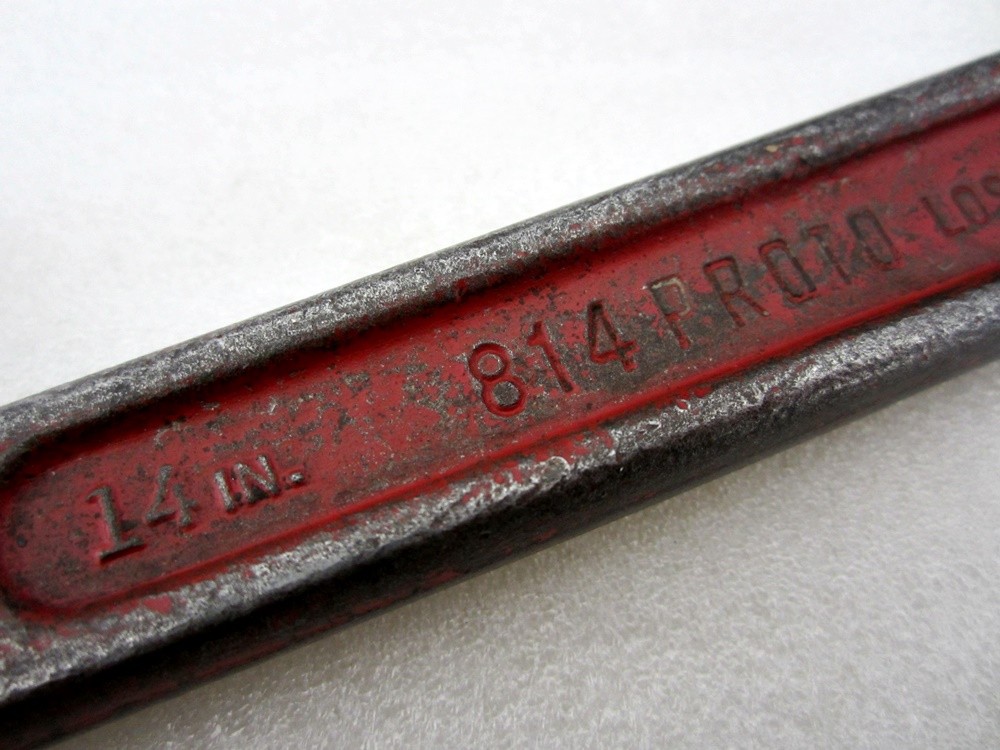 Vintage Proto Los Angeles 14" Pipe Wrench 814 Made in USA