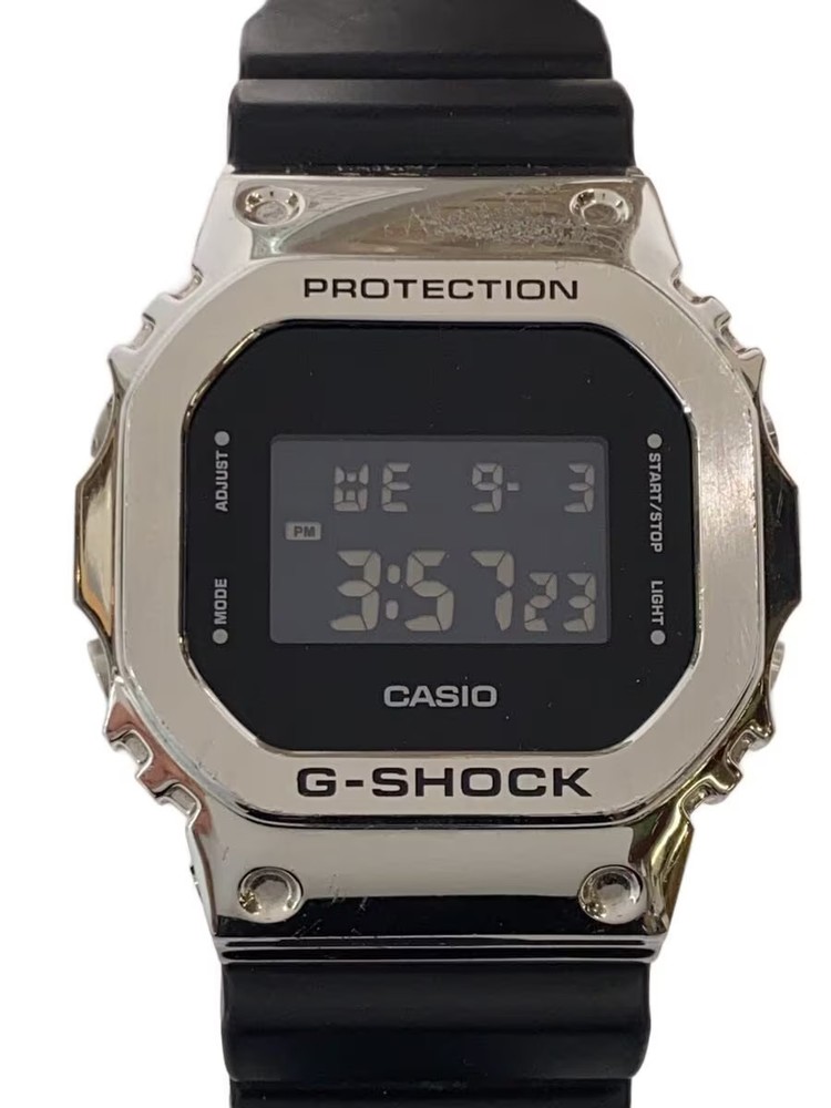 CASIO Quartz Watch G SHOCK Digital Rubber BLK BLK SS
