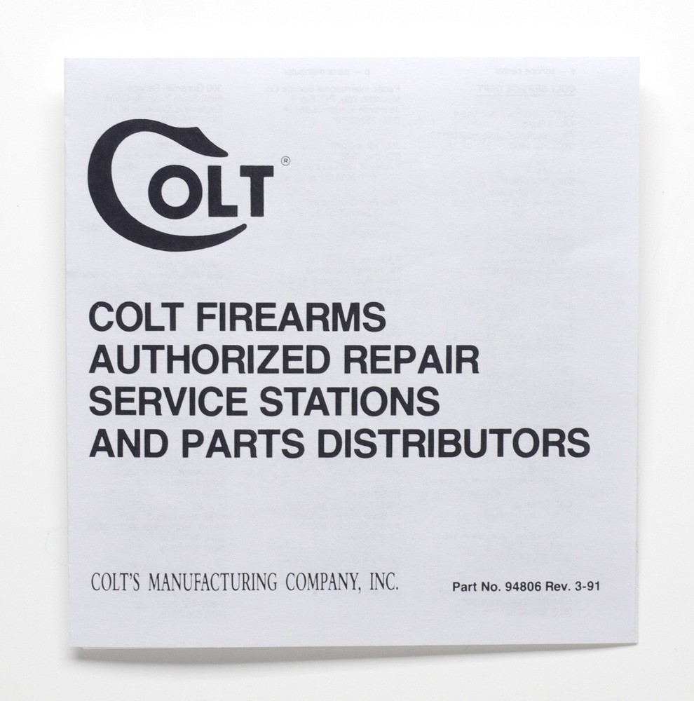 Colt Python Box, OEM Case 1993 Manual, And More!
