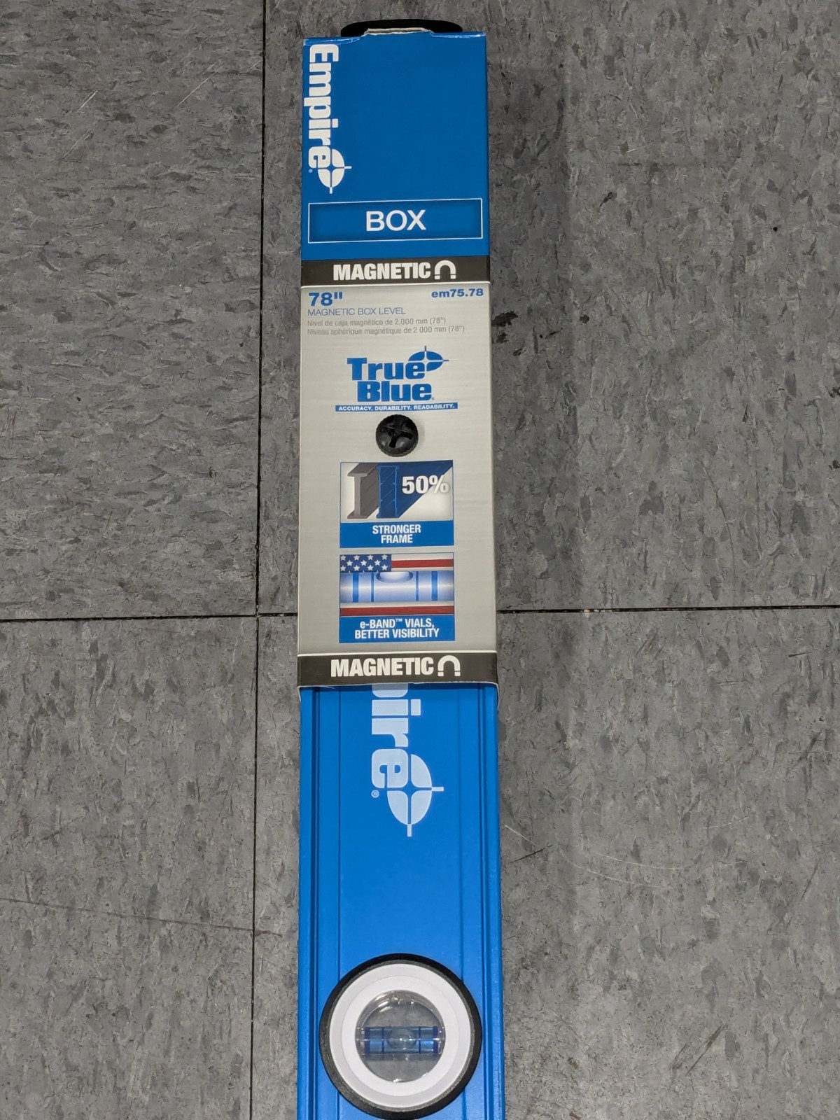 Empire Level 78" True Blue Magnetic Box Level EM75.78