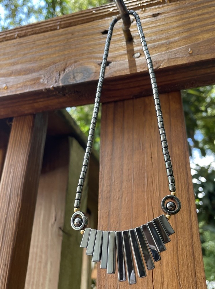 Vintage Hematite 18” Necklace