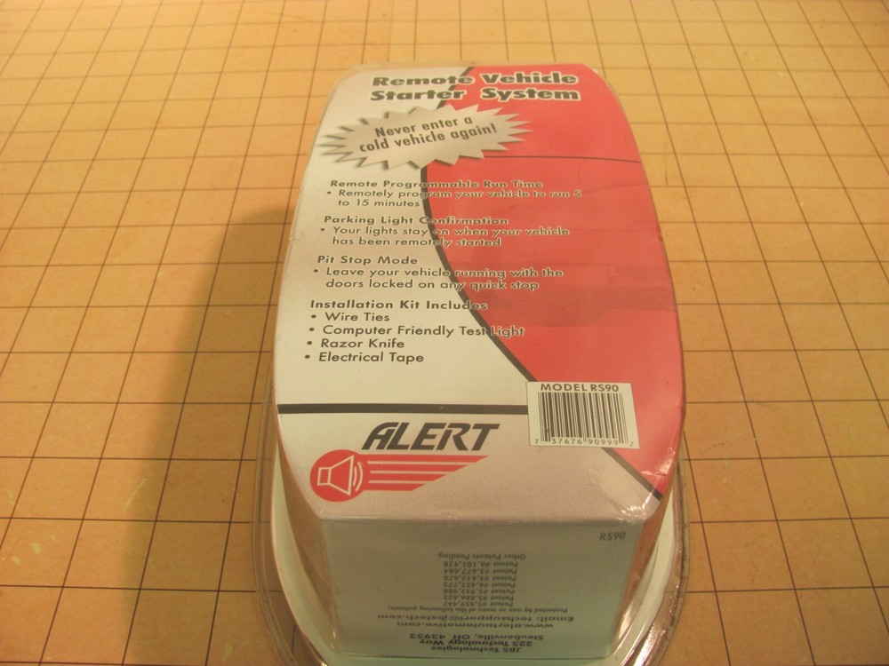 Alert Remote Vehicle Starter System with Keyless Entry Model RS90
