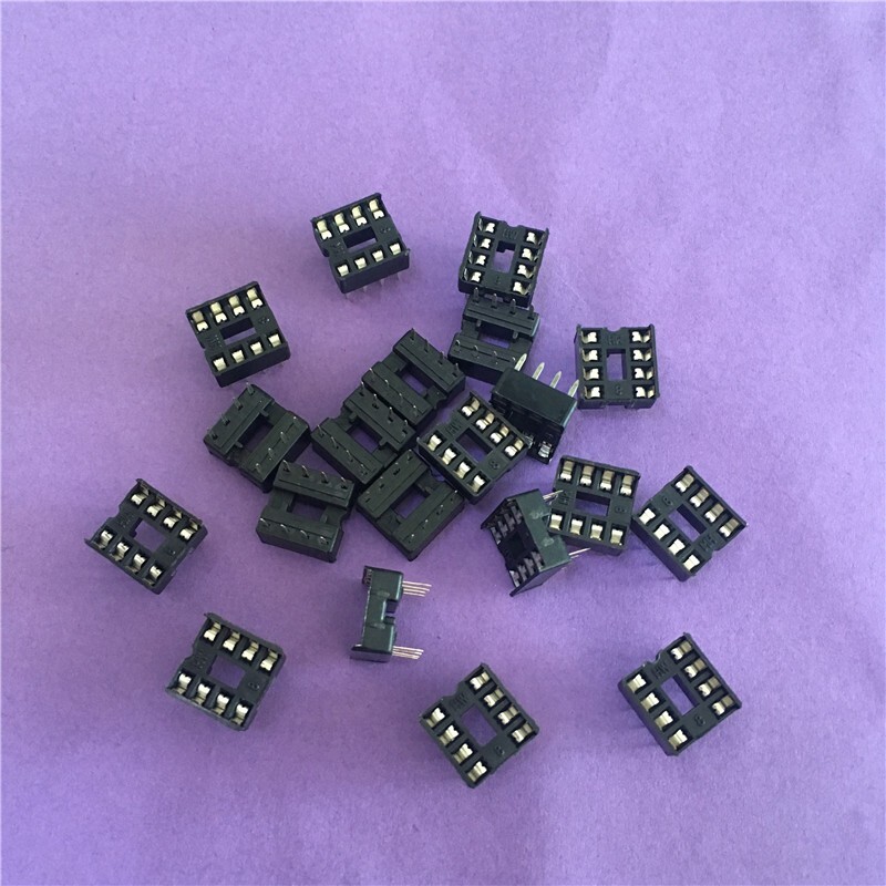 20Pcs 8 Pin DIP IC Socket Adaptor Solder Type PCB-Mount | Dual Wipe | US Ship