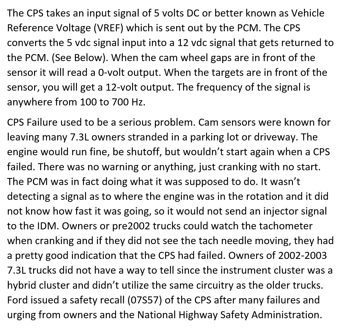Motorcraft DU-87 Camshaft Position Sensor 1994–2003 F250 F350 7.3L Powerstroke