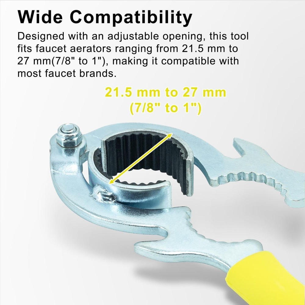 Faucet Wrench - Aerator Removal Tool for Kitchen & Bathroom Essentials